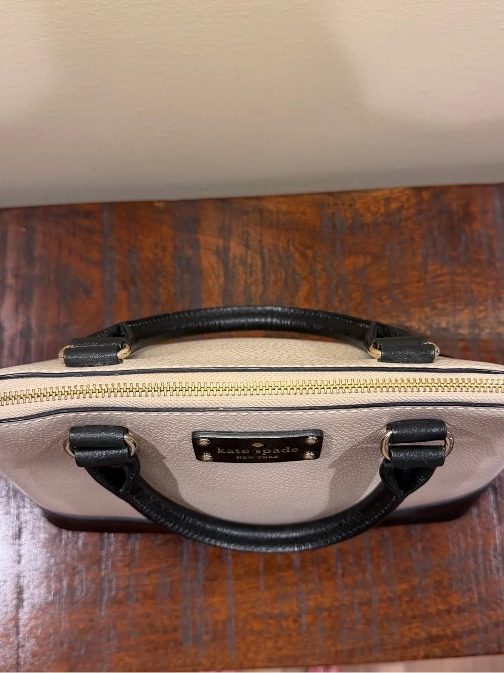 Kate Spade Black & Cream Dome Handbag